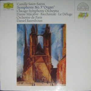 BARENBOIM – SAINT-SAENS : SYMPHONY N0. 3 SAMSON ET DALIL LE DELU DGG lp DIGITAL