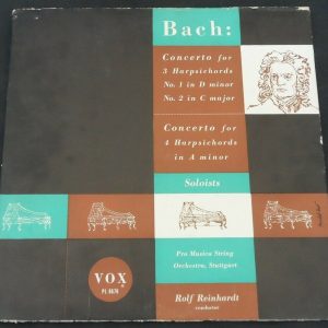 Bach Concertos for 3 / 4 Harpsichords Pro Musica Orchestra VOX PL 8670 lp 50’s