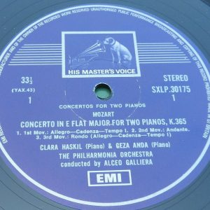 Bach / Mozart Concertos For Two Pianos  Galliera Haskil Anda HMV SXLP 30175 lp