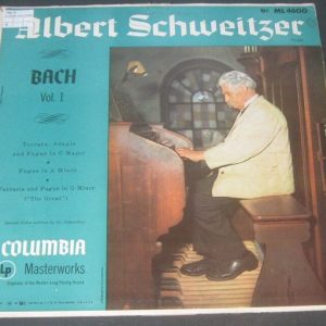 Bach Organ Works / Albert Schweitzer Columbia 6 Eye ML 4600 lp