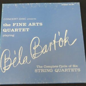 Bartok ‎– Cycle Of 6 String Quartets Fine Arts Quartet Concert-Disc 3 lp Box ex