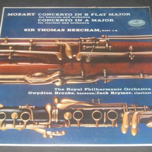Beecham / Brooke / Brymer – Mozart Bassoon & Clarinet Concertos Capitol lp 60’s