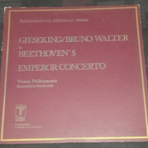 Beethoven ‎– Emperor Concerto Gieseking Piano Bruno Walter VOX Turnabout ‎LP EX