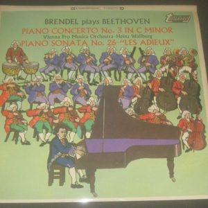 Beethoven Piano Concerto No 3 Sonata No 26 Brendel / Wallberg Turnabout LP EX