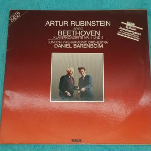 Beethoven – Piano Concertos No. 4 & 5 Rubinstein Barenboim RCA RL 42383 2 LP EX