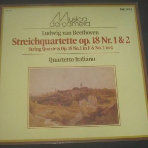 Beethoven String Quartetes Op. 18 No.1/2 Quartetto Italiano Philips ‎6503509 LP