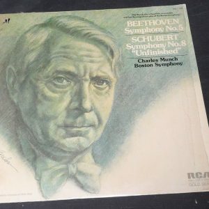 Beethoven Symphony No. 5 Schubert Symphony No. 8 Munch RCA AGL1-1268 LP