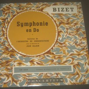 Bizet Symphony No. 1  JEAN ALLAN Concerteum  CR 238  LP