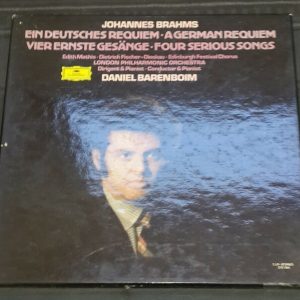 Brahms A German Requiem / 4 Serious Songs  Fischer-Dieskau Barenboim DGG 2 lp