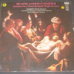 Brahms A German Requiem Karajan Tomowa-Sintow EMI CFP 4422 2 LP Gatefold EX