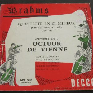 Brahms – Quintet in B minor VIENNA OCTET Decca LXT 2858 lp 50’S