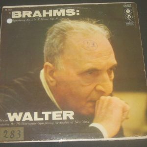 Brahms Symphony No. 4 Bruno Walter Columbia 6 Eye ML-5127 USA LP