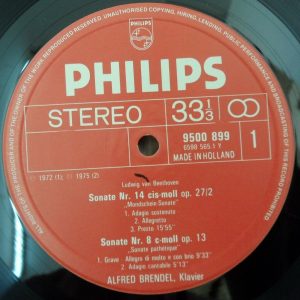 Brendel – Beethoven Piano Sonatas Philips 9500 899 lp EX