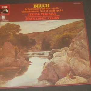 Bruch Scottish Fantasy Violin Concerto No 2 Perlman / López-Cobos ?HMV EMI LP EX