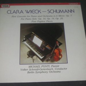 Clara Wieck-Schumann : Piano Concerto Michael Ponti Schmidt-Gertenbach Vox lp EX