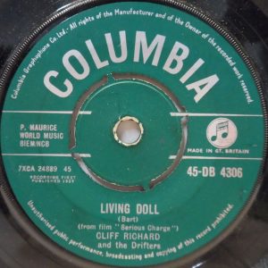 Cliff Richard & The Drifters ‎- Living Doll / Apron Strings 7″ Single 1959 UK
