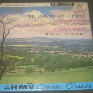Elgar Enigma Variations Williams Fantasia on a theme Sargent HMV SXLP 20007 LP