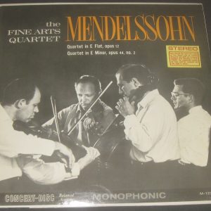Fine Arts Quartet – Mendelssohn : Quartet In E Concert Disc M 1224 lp