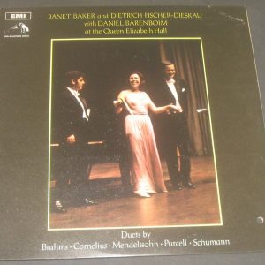 Fischer-Dieskau Janet Baker Barenboim Mendelssohn Purcell Etc HMV ASD 2553 LP EX