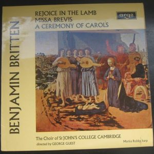 GEORGE GUEST Britten Rejoice in The Lamb ARGO ZRG 5440 lp EX