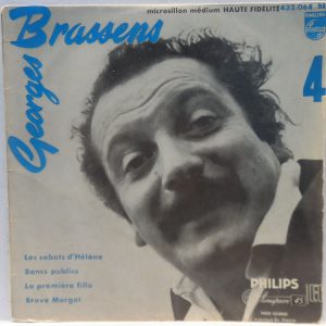 Georges Brassens ‎- 4 7″ EP Original Pressing Philips 432.068 BE French Chanson