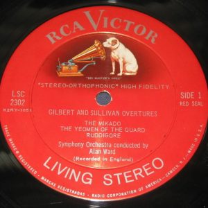 Gilbert and Sullivan Overtures RCA LSC 2302 LP 1959