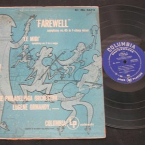 HAYDN – FAREWELL – LE MIDI . EUGENE ORMANDY . COLUMBIA Blue label lp