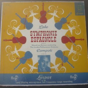LALO SYMPHONIE ESPAGNOLE CAMPOLI – VIOLIN / VAN BEINUM LONDON FFrr LL 763 LP