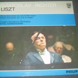 LISZT – PIANO CONCERTOS NO. 1 & 2 RICHTER KONDRASHIN Philips 835 474 LY LP EX