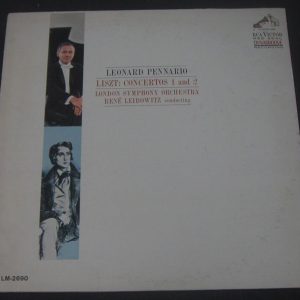 Liszt – Piano Concerto No. 1 /2 Pennario / Leibowitz RCA LM-2690 LP 1964 EX