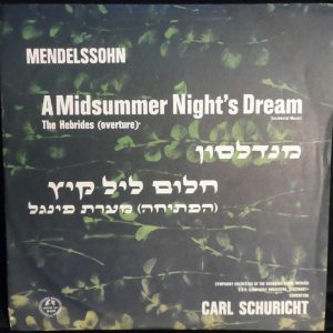 MENDELSSOHN – A Midsummer Night’s Dream LP CARL SCHURICHT Bavarian Radio Munich