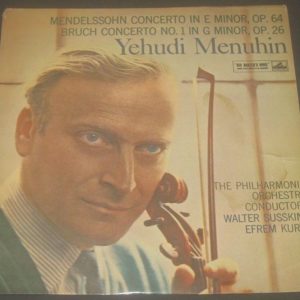 MENUHIN – MENDELSSOHN BRUCH Violin Concertos Susskind / Kurt HMV ALP 1669 lp