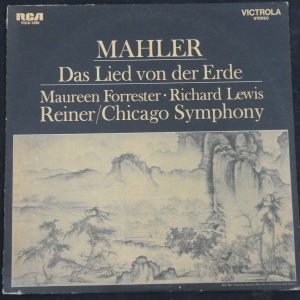 Mahler – Das Lied Von Der Erde Reiner RCA VICS-1390 lp 1960 EX