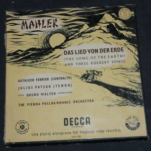 Mahler Das Lied Von Der Erde Walter Ferrier Patzak Decca LXT 2722 2 lp Box