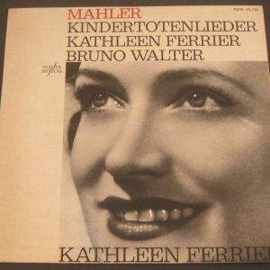 Mahler – Kindertotenlieder Ferrier , Walter Columbia – FC 25.130 lp 10″
