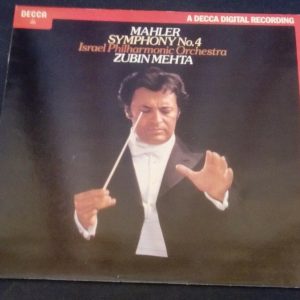 Mahler‎ Symphony No. 4 Zubin Mehta Decca ‎7501 lp EX