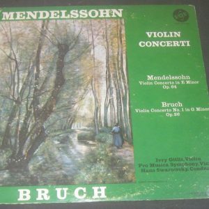 Mendelssohn / Bruch Violin concertos Ivry Gitlis / Swarowsky Vox STPL 513.090 LP