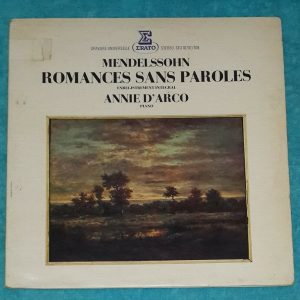 Mendelssohn Romances Sans Paroles Piano Annie d’Arco Erato STU 70707/708 2 LP
