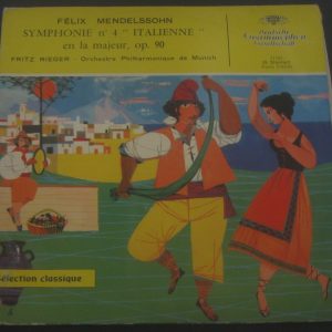 Mendelssohn Symphony No. 4 Fritz Rieger  DGG 17127 TULIPS 10″ LP
