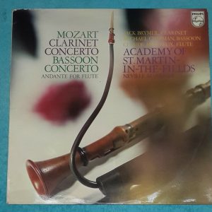 Mozart Clarinet Concerto / Bassoon Neville Marriner  Philips 6500 378 LP EX