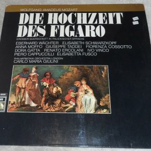 Mozart Die Hochzeit Des Figaro (Grosser Querschnitt)	Giulini HMV EMI lp EX