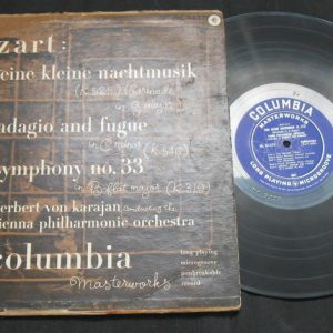 Mozart Eine Kleine Nachtmusic , Symphony No. 33 Karajan COLUMBIA Blue Label lp