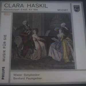 Mozart Piano Concerto Clara Haskil / Paumgartner Philips ‎G 05334 R 10″ LP EX