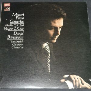 Mozart Piano Concerto No 8 & 25 Barenboim HMV EMI ASD 3033 LP EX