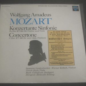 Mozart Sinfonie Concertante Concertone Lautenbacher Koch Rilling SAPHIR LP MINT
