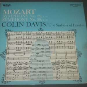 Mozart  Symphony 29 & 39   Colin Davis   RCA Victrola VICS-1378 LP 1968 USA