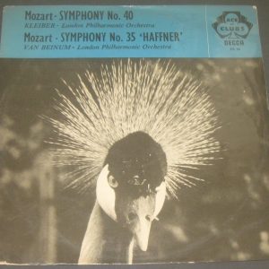 Mozart Symphony Nos 40 & 35 Kleiber / van Beinum Decca ACL 66 LP