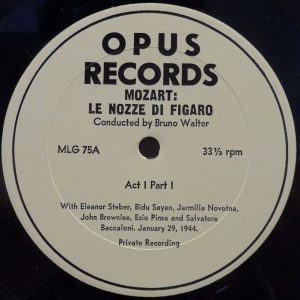 OPUS MLG 75 / 76 / 77 *MEGA RARE* 3LP Set BRUNO WALTER Mozart Marriage of Figaro