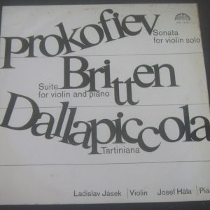 Prokofiev / Britten / Dallapiccola – Ladislav Jasek  Josef Hala – Supraphon lp