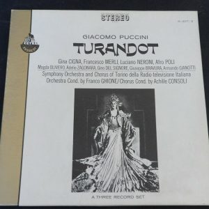 Puccini ‎– Turandot Ghione Cinga  Merli Everest ‎S-427/3 3 lp Box ex